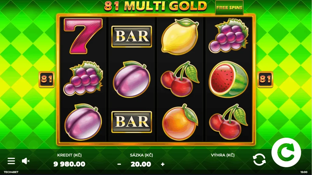 81 Multi Gold online slot Tech4Bet v casinu GrandWin s 81 v&yacute;hern&iacute;mi liniemi