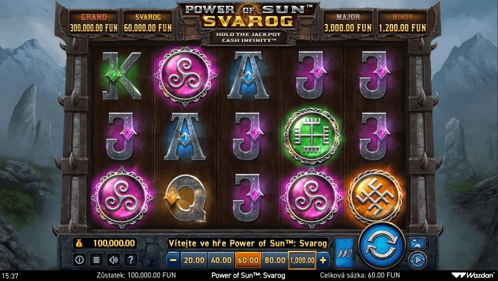 Wazdan – představení výrobce casino her 1 Power of Sun Svarog online slot Wazdan v casinu GrandWin s jackpotovými úrovněmi